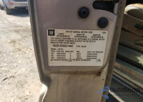 2003 Chevrolet Silverado C1500 from USA, damaged, VIN 1GCEC19T03Z214437